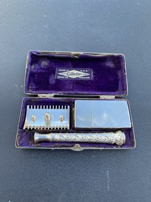 Vintage Silver 1910/20's Gillette ''Pocket Edition'' Safety Razor - Made In USA