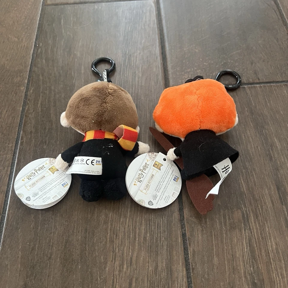 Wizarding World of Harry Potter Plush Keychains Ron and Harry w/Tags - Image 2 of 4