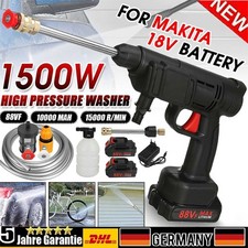 1500W Akku Hochdruckreiniger Auto Mobiler Druckreiniger Spritzpistole + 2 Akkus.