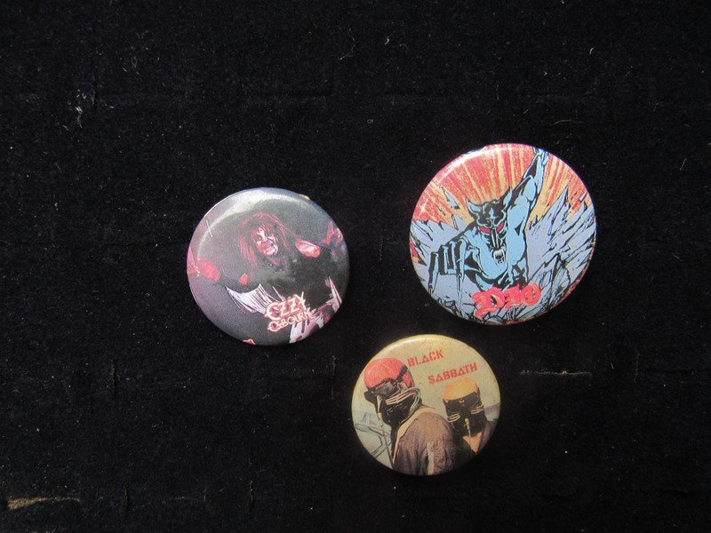 Black Sabbath vintage pin-back button Never Say Die - Ozzy Diary Of A MadMan Dio