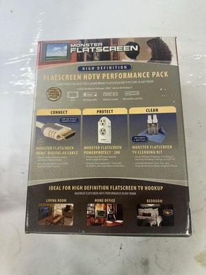 Monster Flatscreen HDTV Performance Pack w/HDMI Cable, Surge Protector & Cleaner
