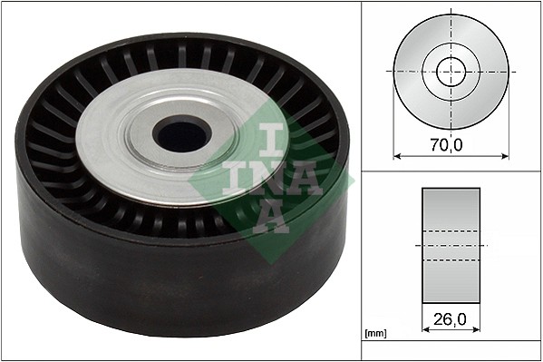 532 0533 10 INA Idler/Guide Pulley, V-ribbed Belt for Citroën, Opel