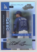 2003 Playoff Absolute Memorabilia Rookies /250 Andrew Brown #180 Rookie Auto RC