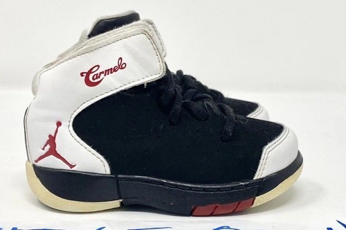 2013 Nike Air Jordan Melo 1.5 Black White Red TD Toddler 631313-001 sz 5C