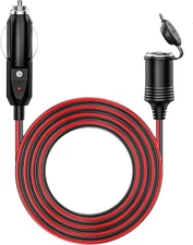 12/24V Car Cigarette Lighter Extension Cord - 20FT Cigarette Lighter Plug Cable-