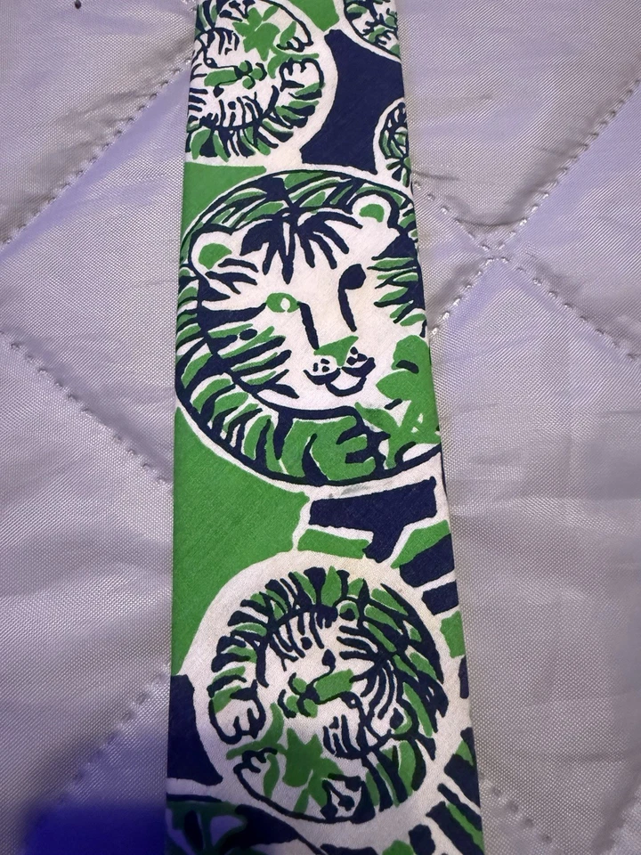 Corbata Lilly Pulitzer para hombre, cosas para hombre años 60 70 Tigres Palm Beach Foto 4 de 4