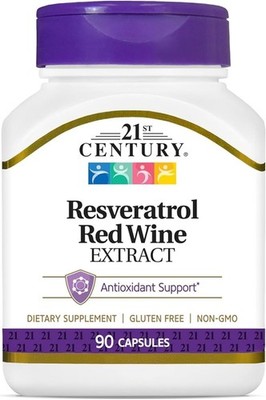 Resveratrol Red Wine Extract Capsules - 90 Count for Antioxidant Boost