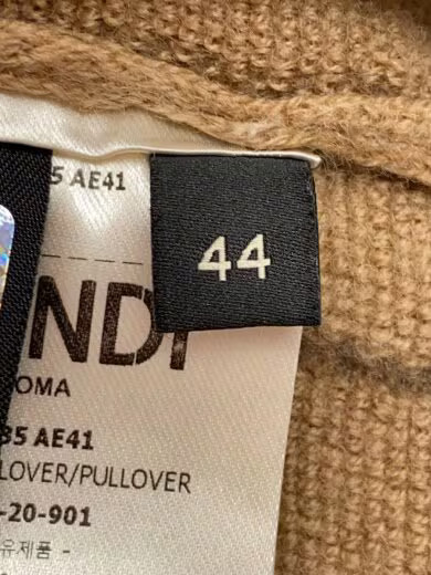 FENDI/Knit sweater (thin)/44/Wool/BEG/Solid thumbnail 4