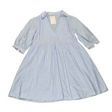 HYFVE Babydoll Mini Dress Cottage Cotton Housewife Women's Small Pastel Blue