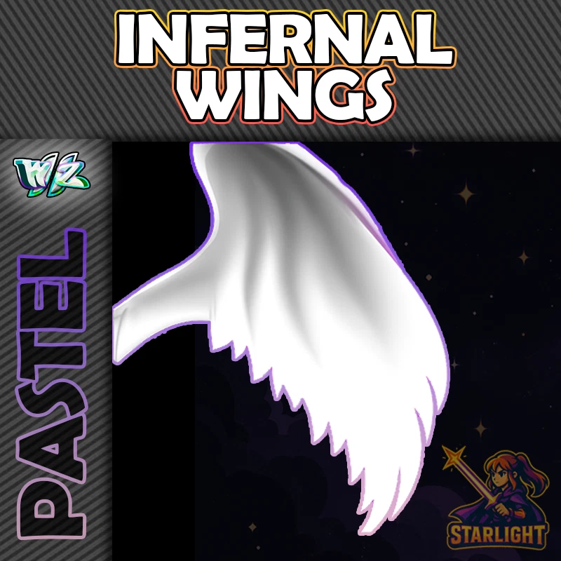 ROBLOX WORLD ZERO WINGS,ARMOR,COSTUME,ACCESORIES,COSMETICS Roblox World Zero WZ - INFERNAL WINGS - PASTEL/GLOWING HEX ITEMS