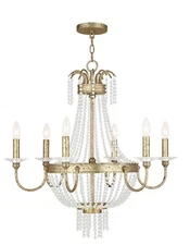 Livex Lighting 51846-28 Valentina Chandelier Hand Applied Winter Gold