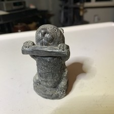 Vtg. 1970s Wolf Original Hand Carved Soapstone Beaver Figurine. Made In Canada.