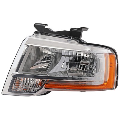 Left Headlight For 2015-2017 Ford Expedition Halogen w/ Bulb/s Reflector Chrome