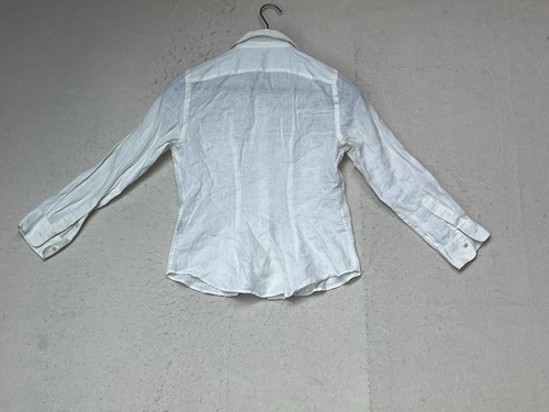 Lauren Ralph Lauren Exclusive 100% Linen Shirt Button Down Yellow Size Petite - Picture 2 of 10