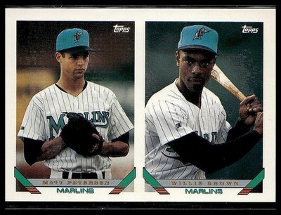 Matt Petersen / Willie Brown *ROOKIE CARD* (RC) 1993 Topps #497