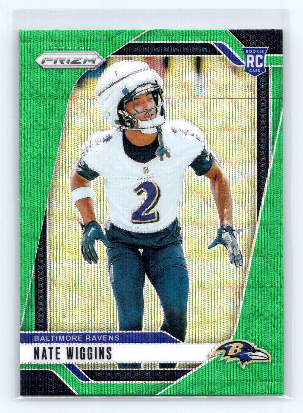 2024 Panini Prizm #380 Nate Wiggins Green Wave