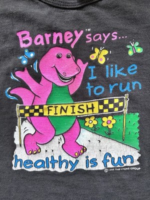 VTG 1992 Barney Purple Dinosaur T-Shirt 2T Toddler Lyons Group 