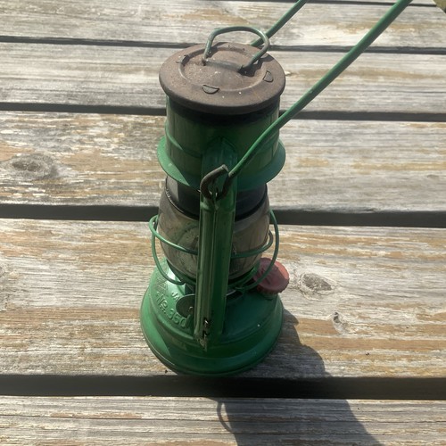 Vintage Sears Flügelrad Nr. 350 8" Green Lantern Petroleumlampe - Bild 3 von 9