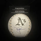 MARK MCGWIRE Fanatics UW certified Autographed Athletics Stitch Logo Baseball