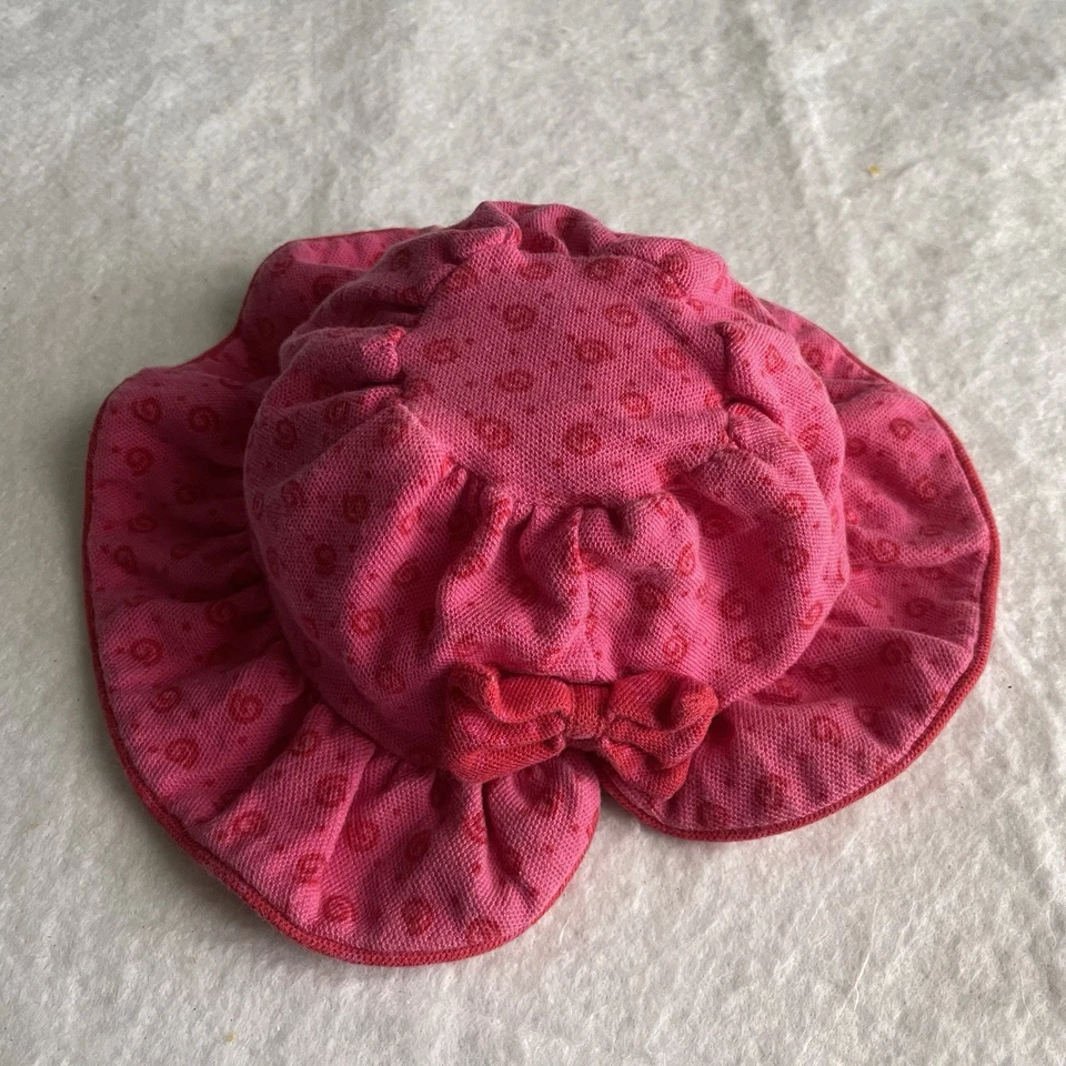 Vintage 90s Gymboree Le Jardin Infant Hat Rainbow Tag Bucket Bow Pink Swirl - Image 2 of 4