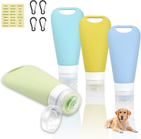 4Er-Set BefüLlbare Silikon-Tuben 90 Ml, Mit Haken Und Etiketten, FüR Tierfutter