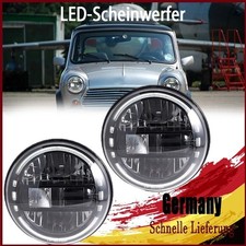 Faro proiettore E24 omologato 7 pollici led tondo nero per Classic Mini Austin Rover