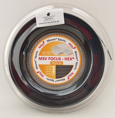 200m (0,28 /lfd.m) MSV Focus Hex Plus 25 1,30mm black - UVP 95 , Top Tennissaite