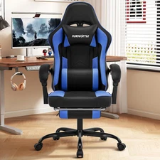 Gaming Chair with Footrest, Comfy Video Game Chairs for Adults Boys with Adjusta