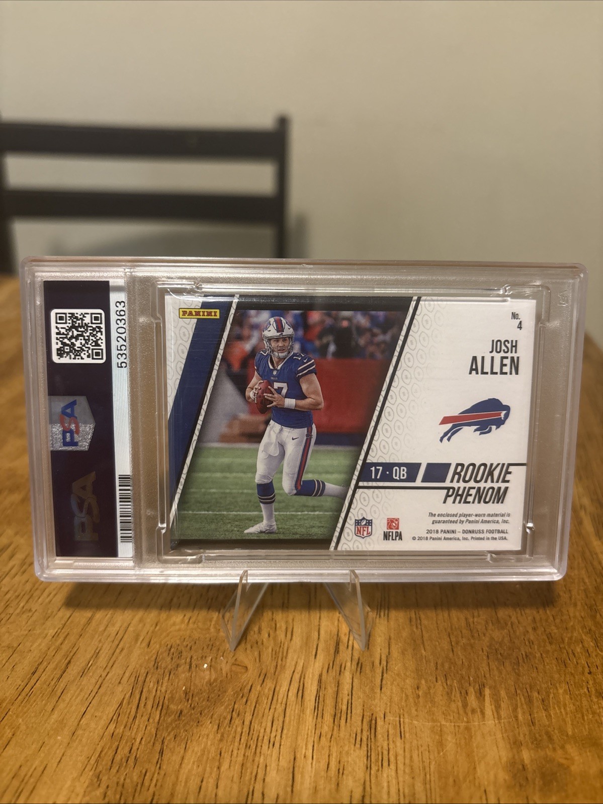 2018 Panini Donruss - Rookie Phenom Jerseys Josh Allen #4 (MEM, RC) view 2