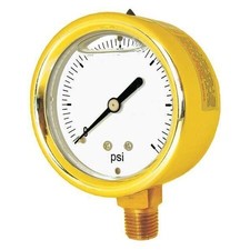 Pic Gauges 601L-254K Industrial Pressure Gauge, 0 To 600 Psi, 2 1/2 In Dial,