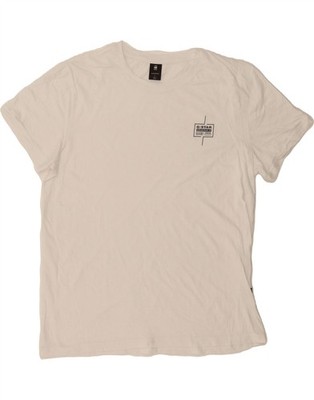 G-STAR Herren T-Shirt Oberteil Large weiß Baumwolle DF35