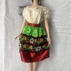Mattel Barbie Vintage Doll Fashion Barbie In Mexico Dress And Skirt Yellowed