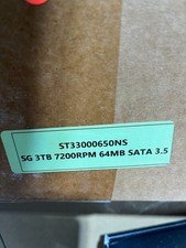 Seagate 3TB SATA 7.2K 3.5" HDD ST33000650NS