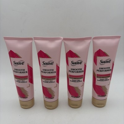 4 Suave Smooth Performer Anti-Frizz Styling Smoothing Cream Control Shine 4oz ea