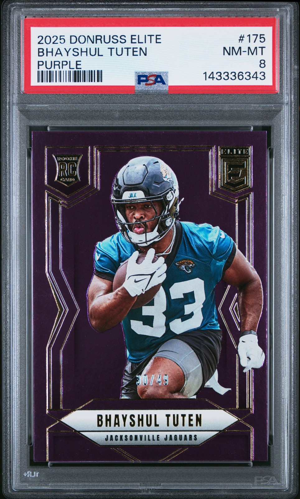 Bhayshul Tuten Panini Donruss Elite #175 Purple