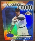 2002 BARRY BONDS LEAF CERTIFIED MIRROR BLUE #AC-14 06/50 GIANTS (402)