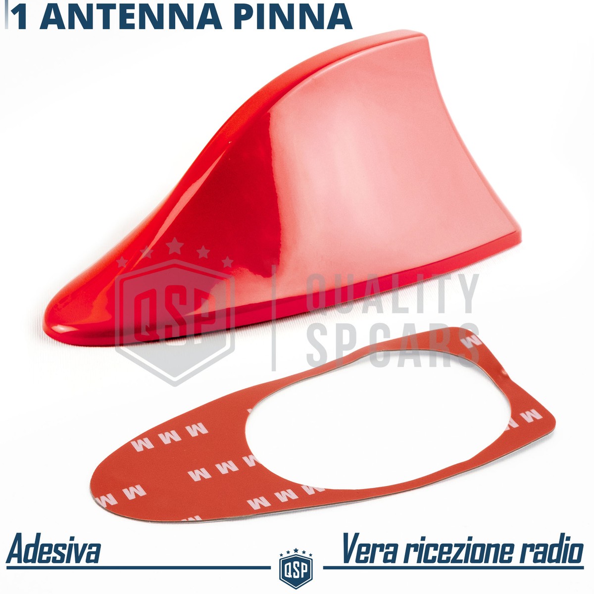 Antenna Pinna Squalo Auto Universale | Nero Adesivo Per Segnale Radio FM/AM Impermeabile - Foto 11