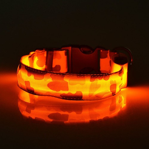 LED Glow Collar Dog Puppy Pet Flashing Light Safety Glow In The Dark FAST POST - Picture 56 of 81