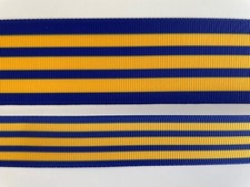 Stripe Grosgrain ribbon royal blue gold yellow 7/8" 1.5" striped preppy bright