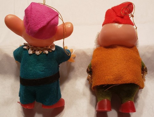 Dopey and Happy Christmas Ornaments ~ Vintage ~ Walt Disney - Picture 2 of 5