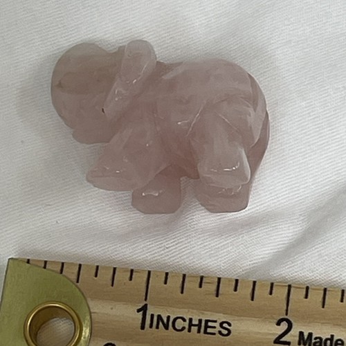 Rosa geschnitzt Sodalith Elefant Figur Naturstein Tchotchke Briefbeschwerer - Bild 6 von 7