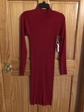 Candies Junior Sweater Dress Small Red Retail $48 (s-blk-44-5)