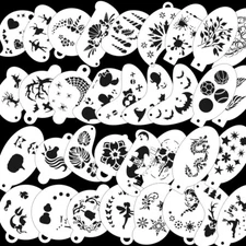 Bowitzki 45 Pcs Face Paint Stencils for Kids Birthday Party Event Christmas Gift