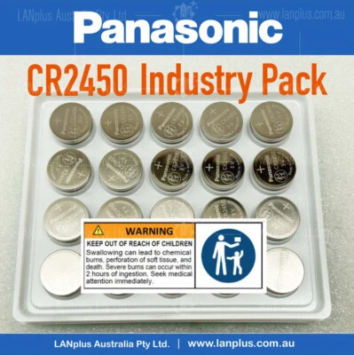 Panasonic industry pack CR2450 Button Battery Sold by Single pcs DL2450 ECR2450 - image 1 of 3