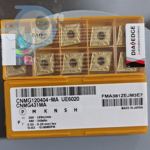 Lot De 10 Inserts CNMG120404-MA UE6020 Carbure Cémenté Pour Tour CNC - Haute Performance