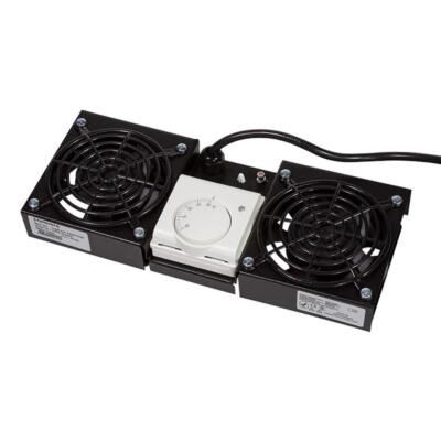 LogiLink Lüftermodul für LogiLink & Canovate Wandschränke mit 2x Lüfter Schwarz