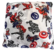 Marvel Avengers Superhero Pillow Set of 2 16 inch Square Plush Gray Red Black