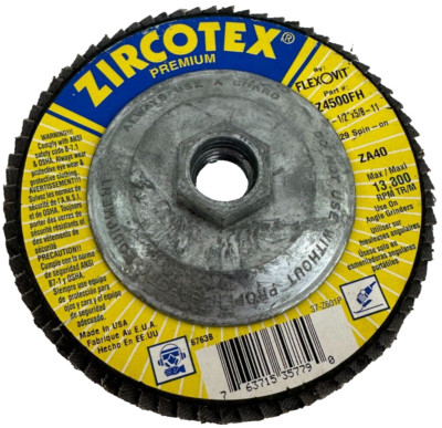 Zircotex (Quantity 10) Z4500FH Zircotex Flexovit Flap Discs 4 1/2