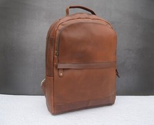 Buffalo Leather Backpack Shoulder Bag Laptop Rucksack Office School Handbag 15"