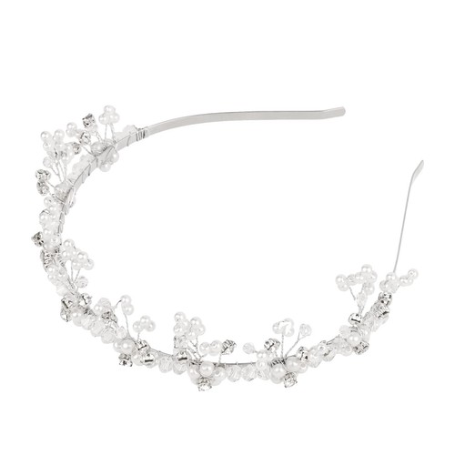 Colette Malouf Wire Flower Headband (Silver) Women USED | eBay
